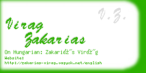 virag zakarias business card